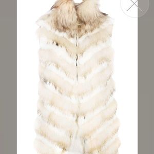 BCBG Maxazria Darah Fur Vest